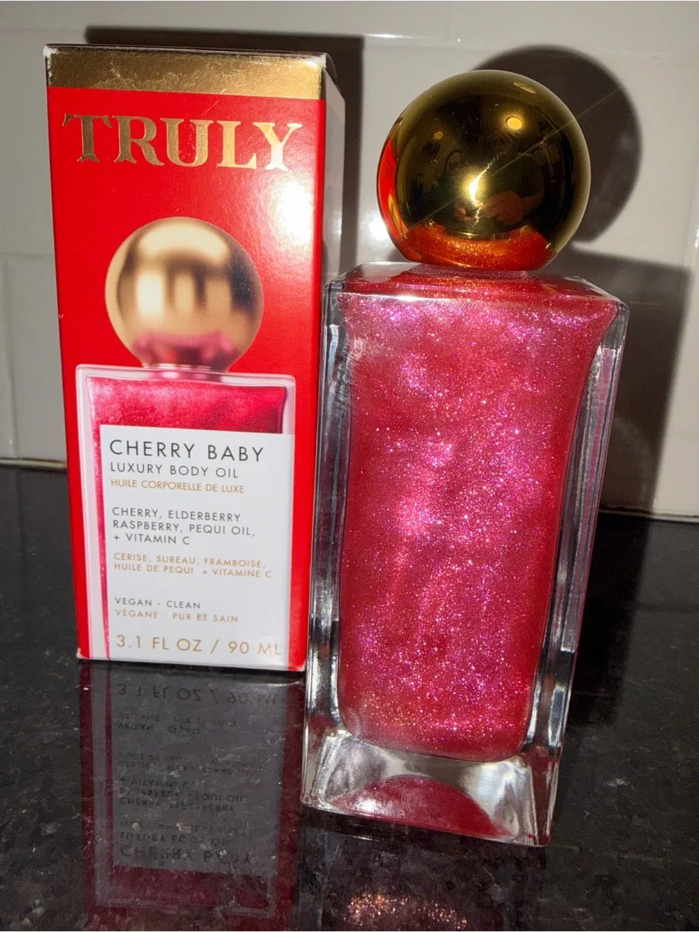 Truly - Cherry Baby Luxury Body Oil - New in Box  (3.1 fl oz / 90mL) - NEW